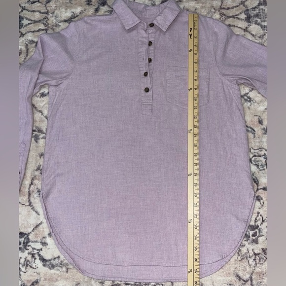 Marine Layer Purple Heather Josie Relaxed Popover Long Sleeve Size Medium - Picture 7 of 9